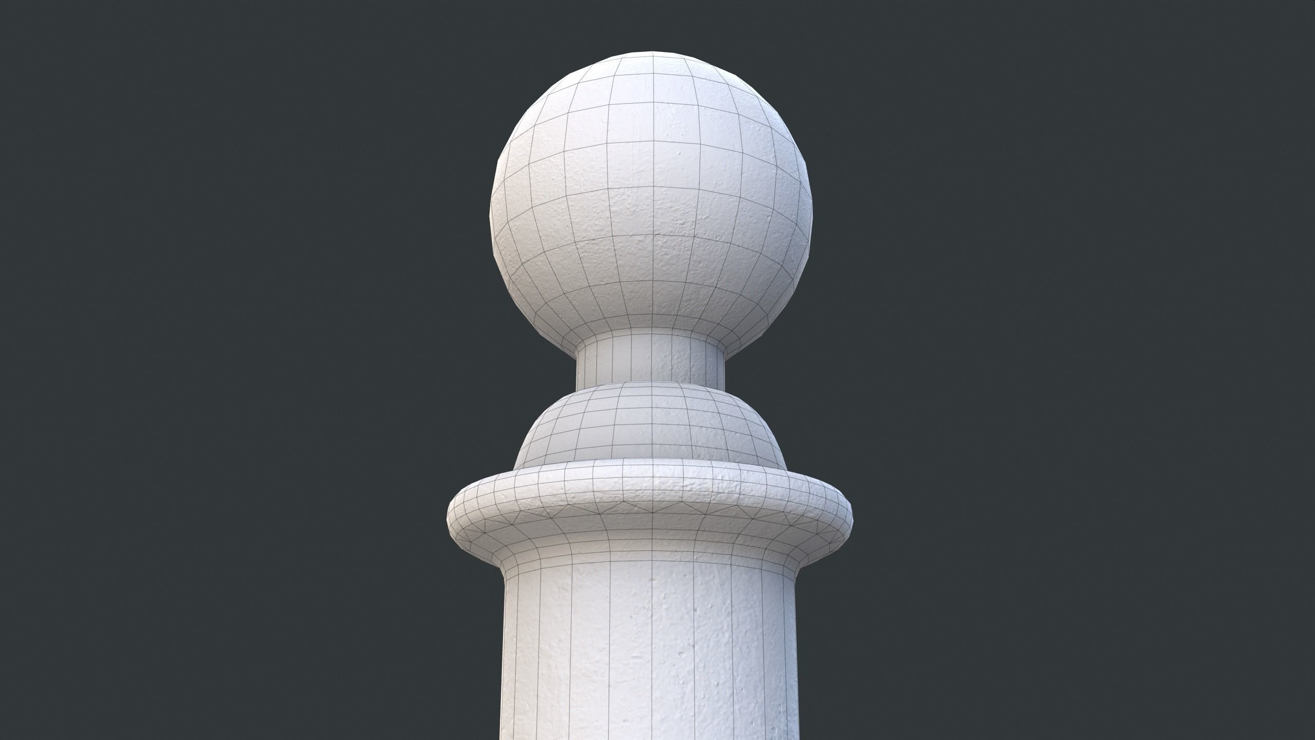 Street Bollard 11 PBR Game Ready Low-poly 3D model_12