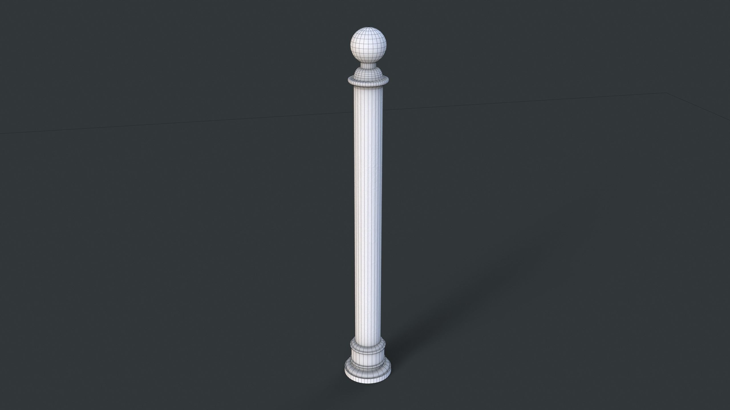 Street Bollard 11 PBR Game Ready Low-poly 3D model_10