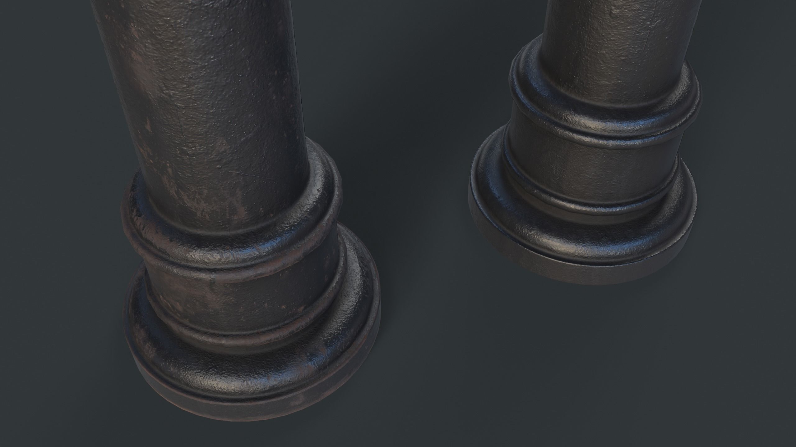 Street Bollard 11 PBR Game Ready Low-poly 3D model_9