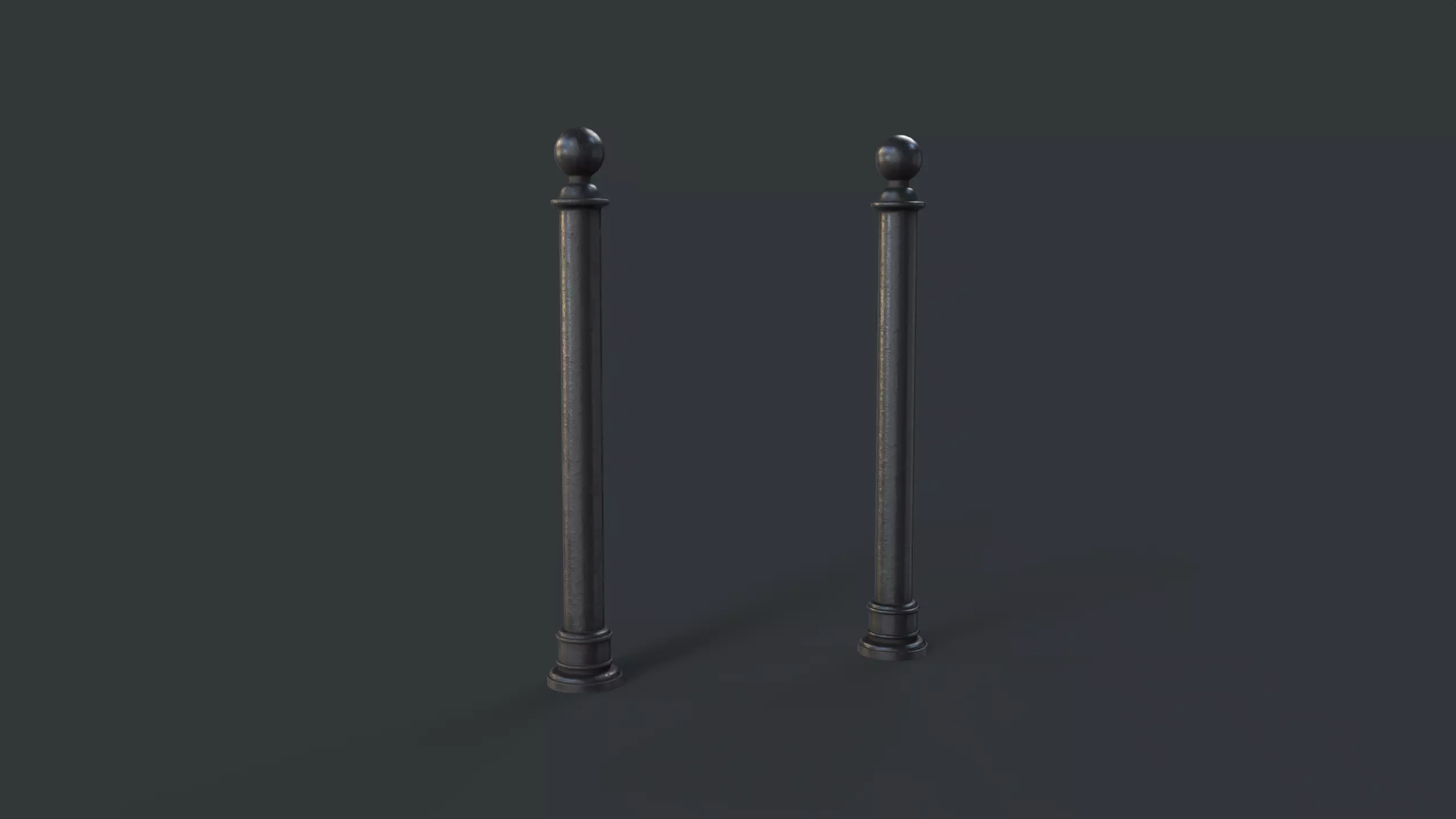 Street Bollard 11 PBR Game Ready Low-poly 3D model_0
