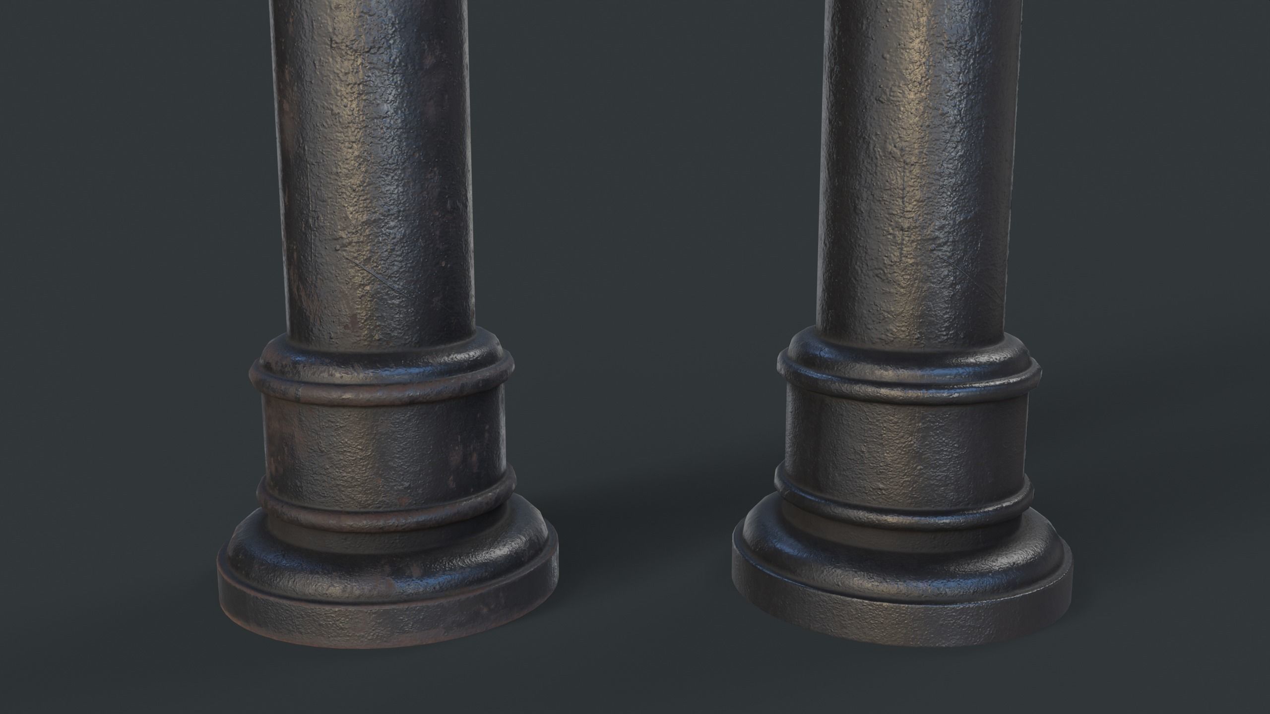 Street Bollard 11 PBR Game Ready Low-poly 3D model_4