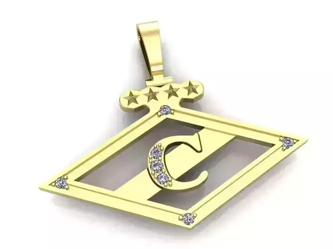 Beautiful pendant letter C