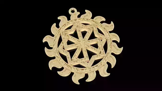 Sun pendant 3D print model