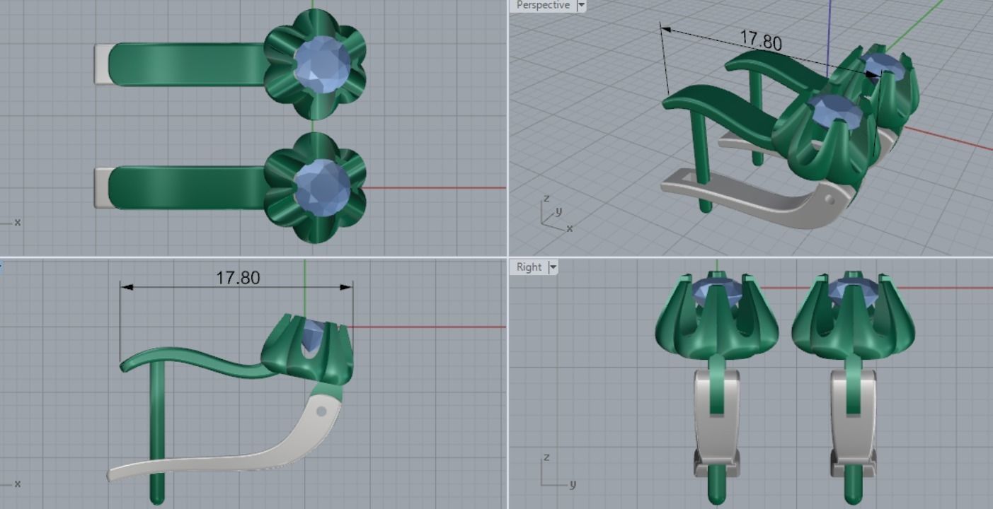 Earrings Beautiful 3D print model_7