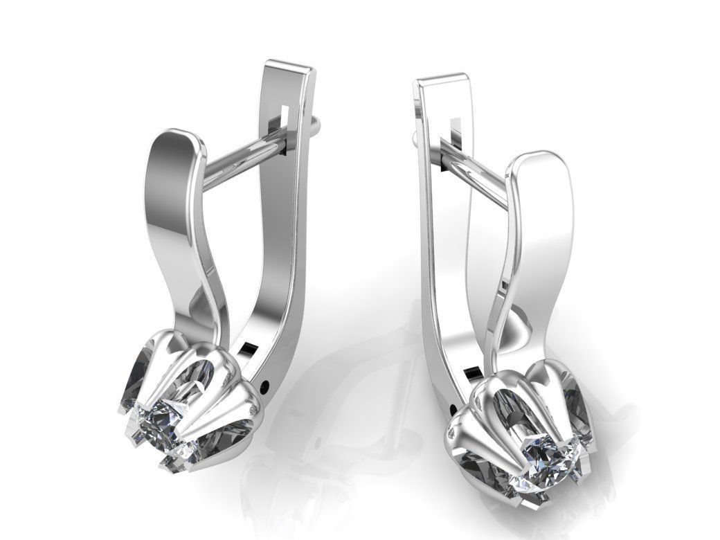 Earrings Beautiful 3D print model_2