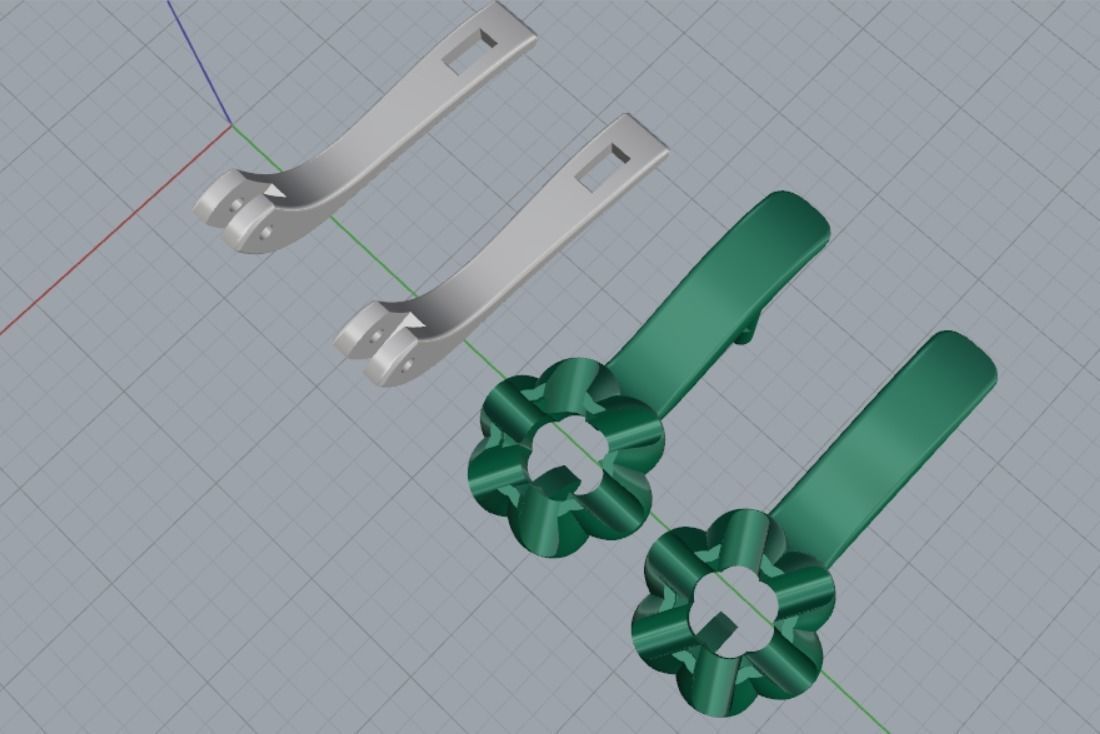 Earrings Beautiful 3D print model_11