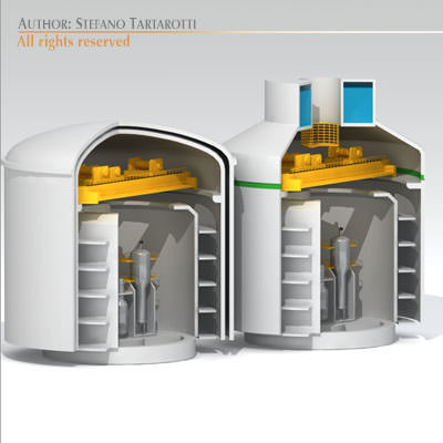 Nuclear reactor building 3D model_4