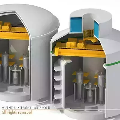 Nuclear reactor building 3D model