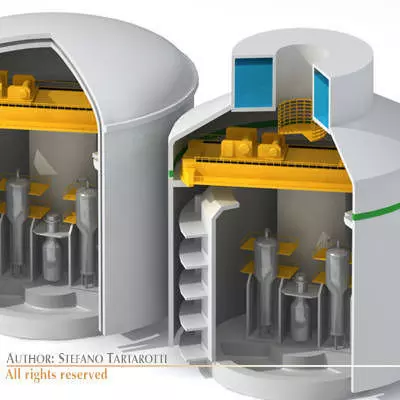 Nuclear reactor building 3D model_0