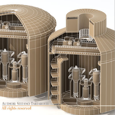 Nuclear reactor building 3D model_6