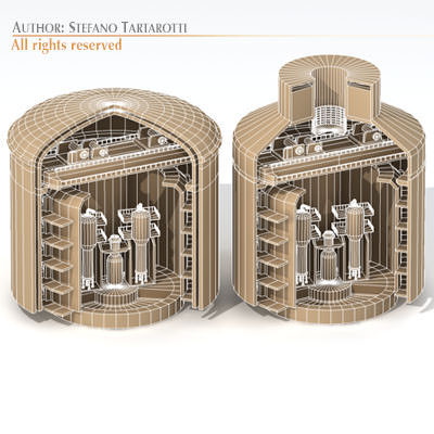 Nuclear reactor building 3D model_1