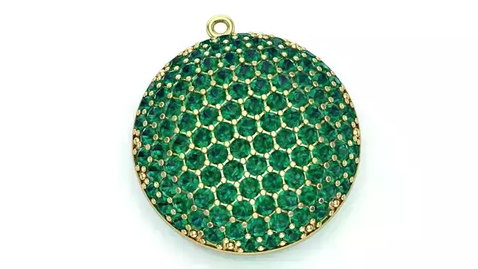 Pendant ball with stones