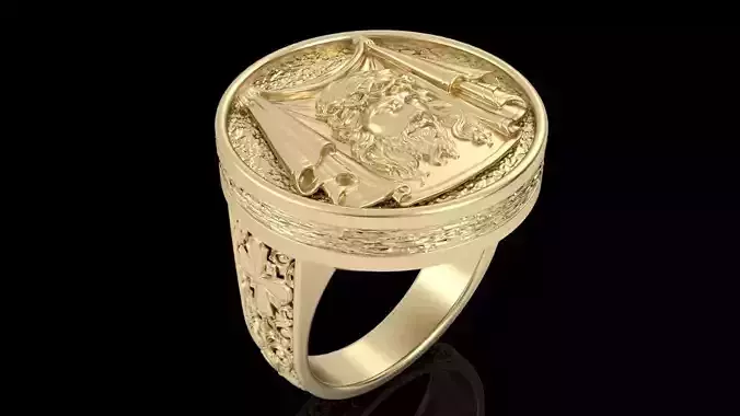 Men Ring Cross Jesus 