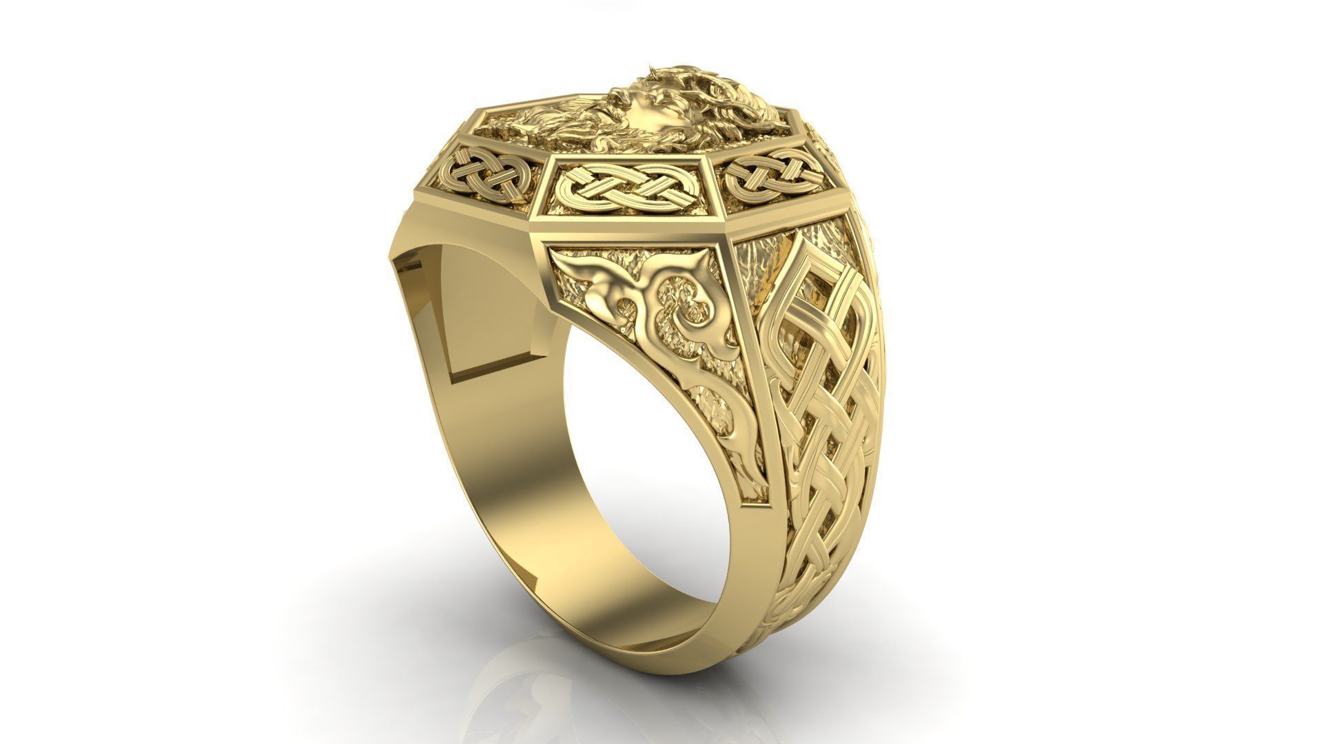 Men ring Jesus  3D print model_7