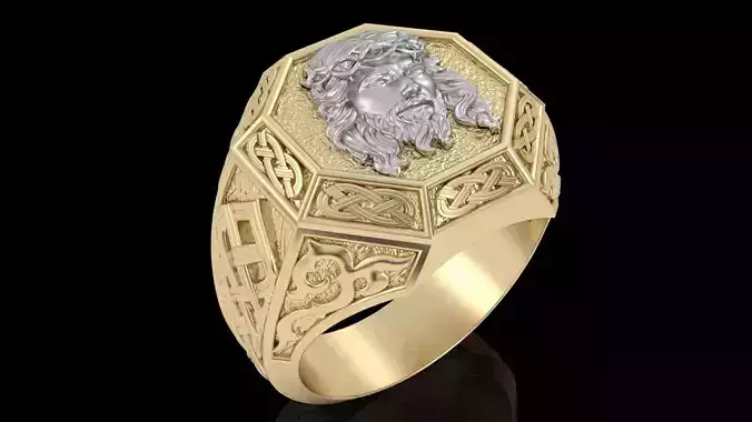 Men ring Jesus  3D print model