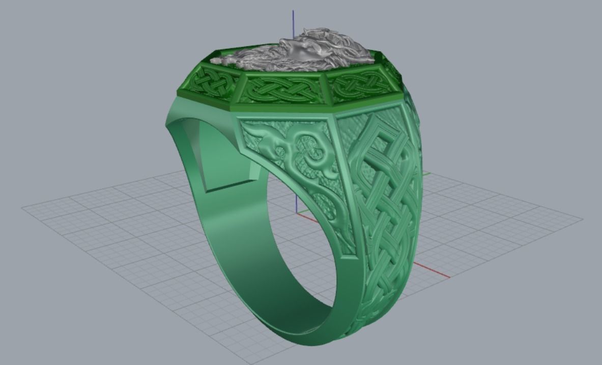 Men ring Jesus  3D print model_20