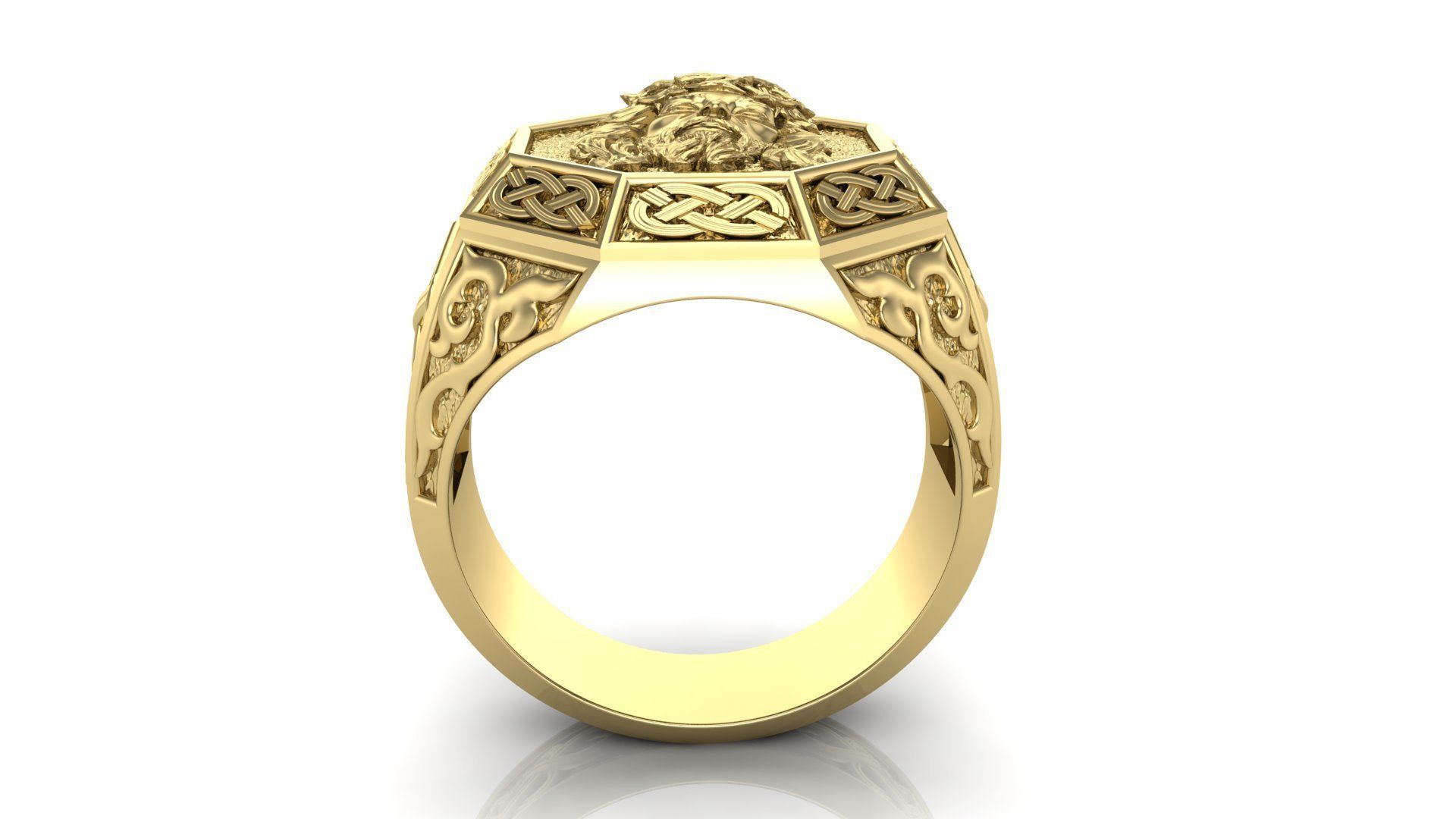 Men ring Jesus  3D print model_8