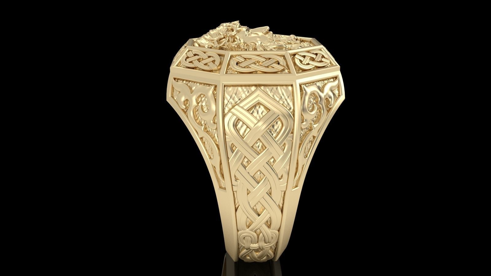 Men ring Jesus  3D print model_3