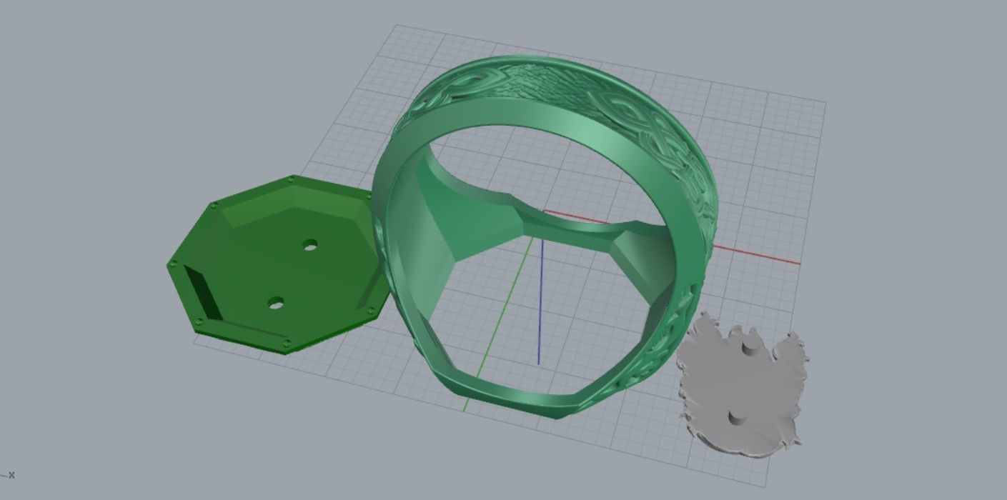 Men ring Jesus  3D print model_18