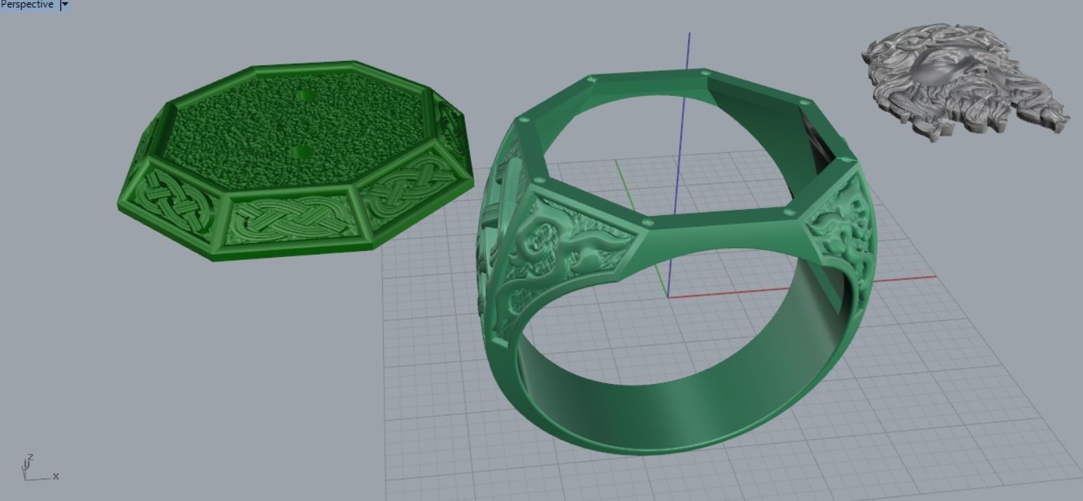 Men ring Jesus  3D print model_17