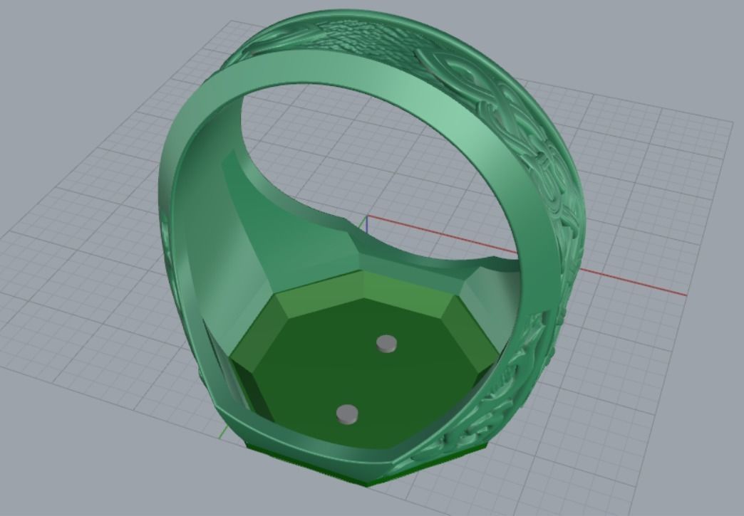 Men ring Jesus  3D print model_16