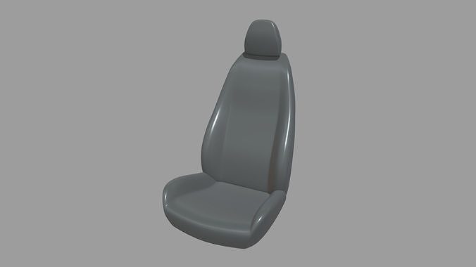 Car Seat 021 Low-poly 3D model