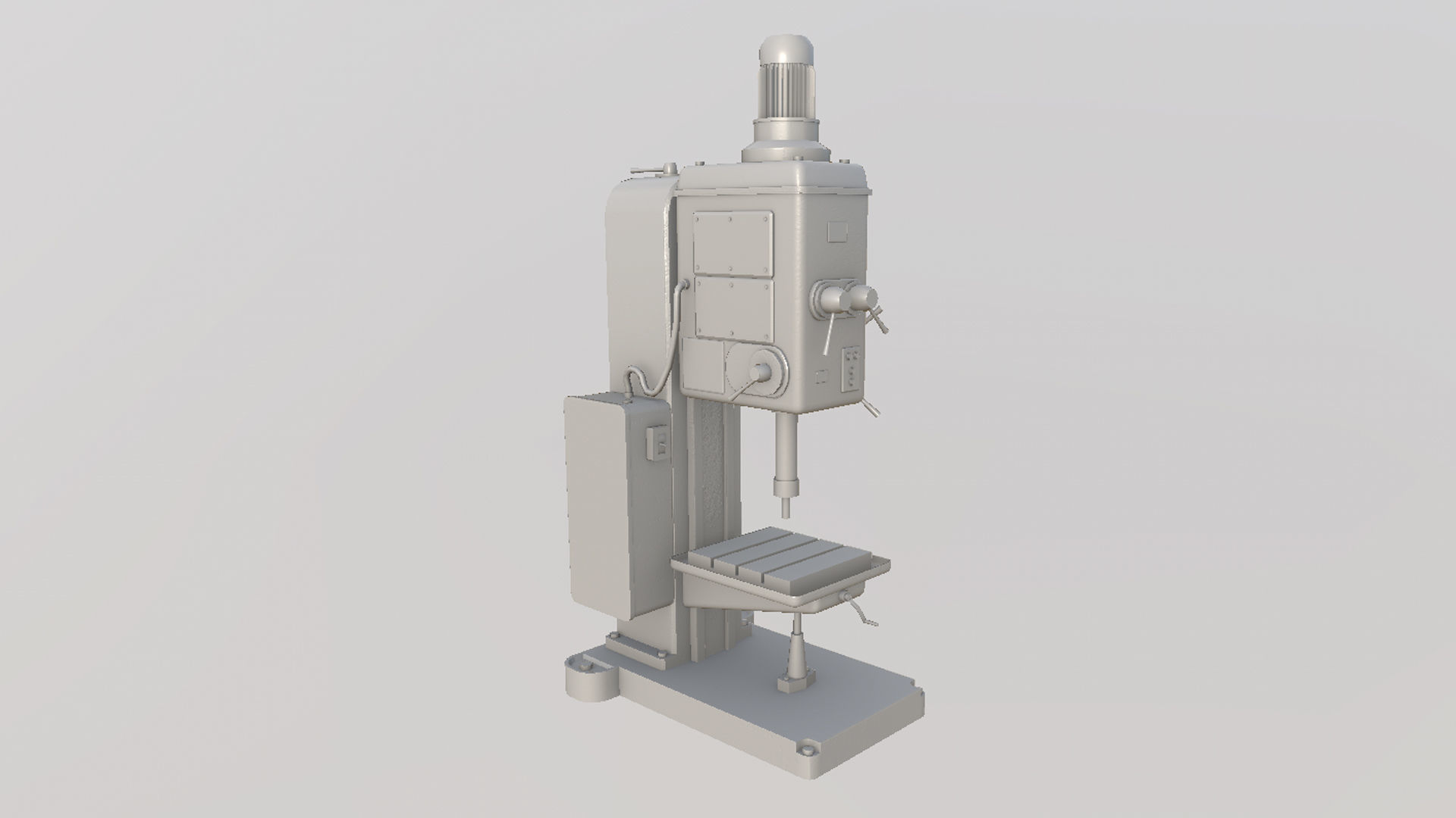 drilling machine Low-poly 3D model_8