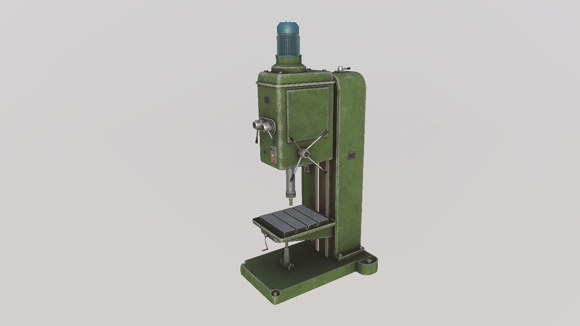 drilling machine Low-poly 3D model_2