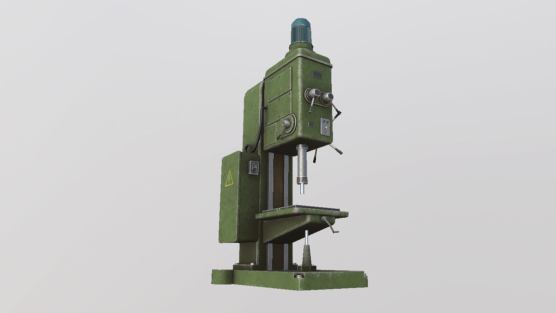 drilling machine Low-poly 3D model_7