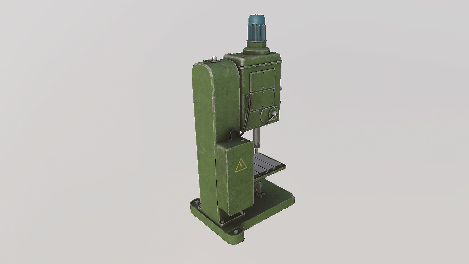 drilling machine Low-poly 3D model_4