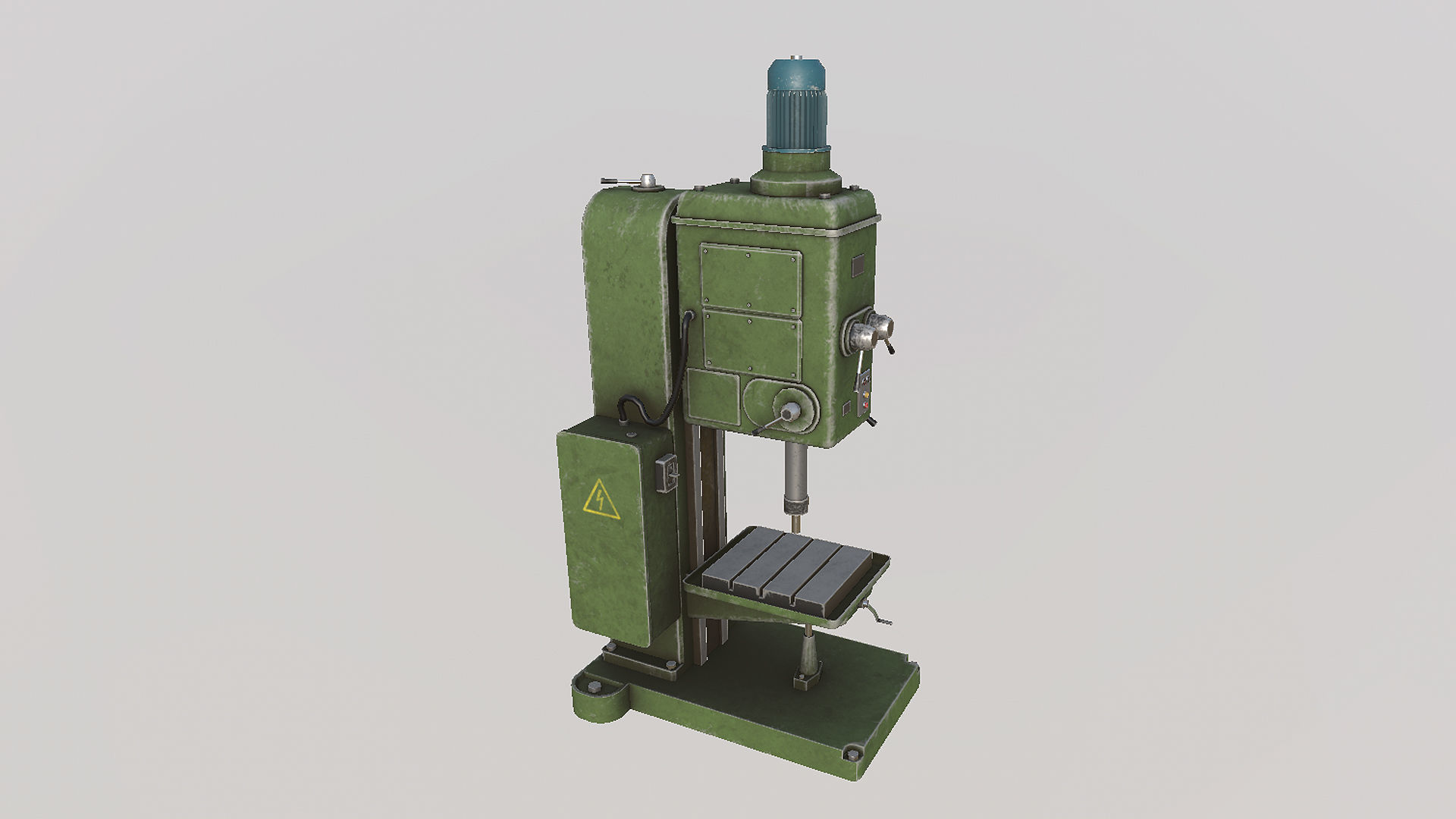 drilling machine Low-poly 3D model_5