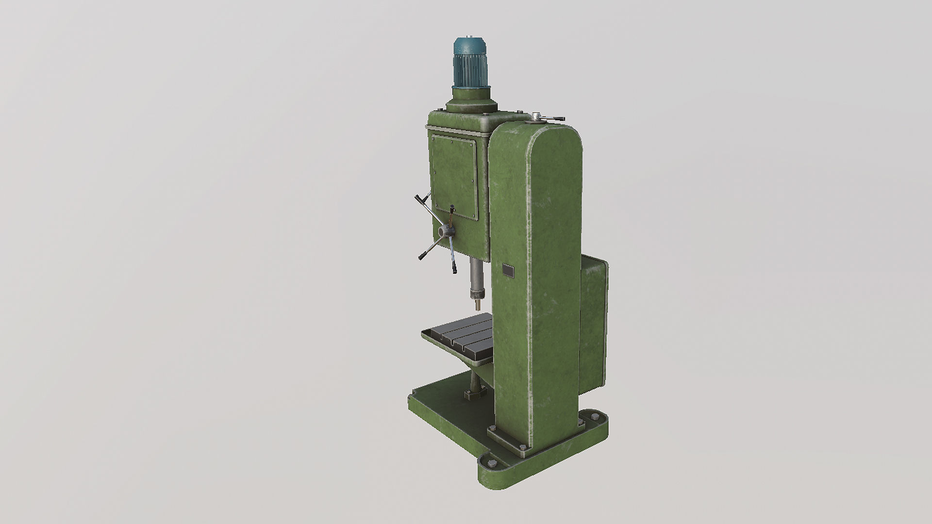 drilling machine Low-poly 3D model_3