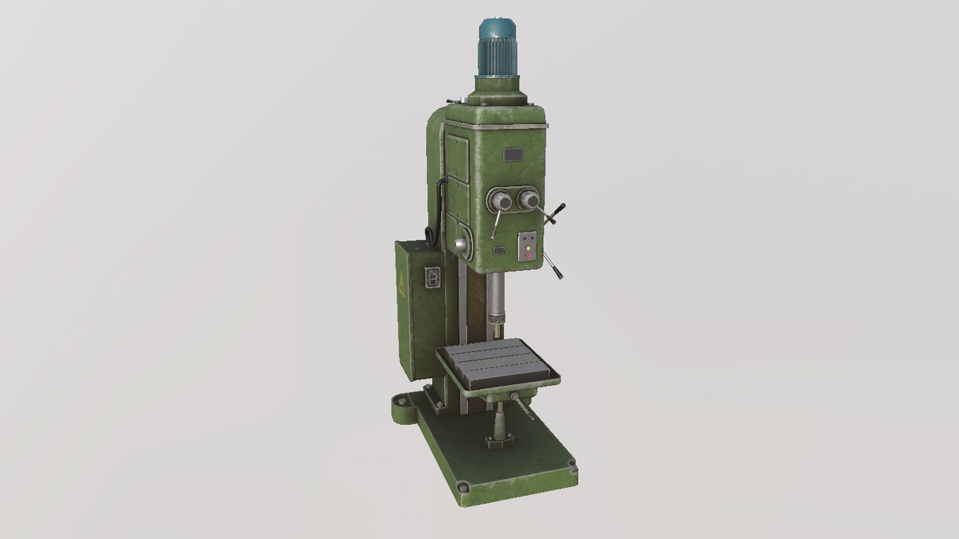 drilling machine Low-poly 3D model_1