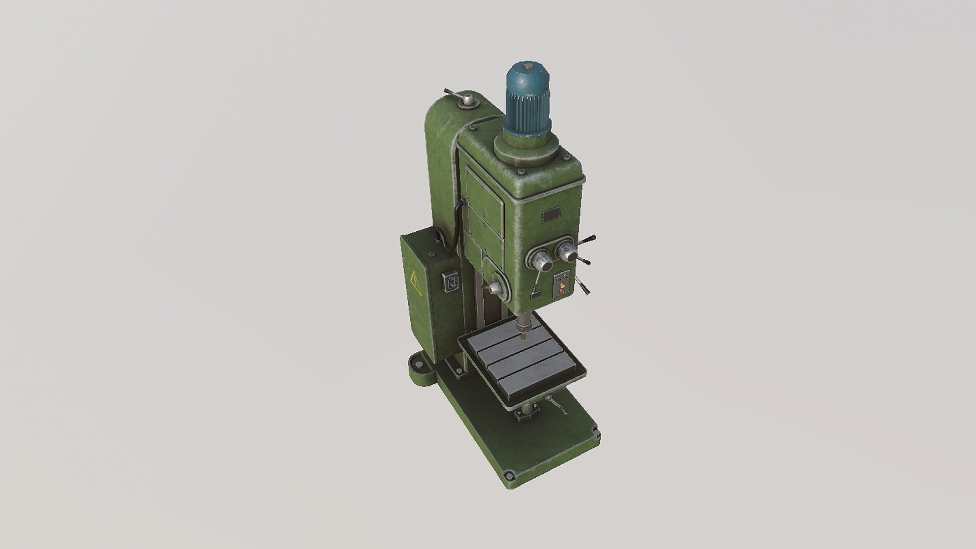drilling machine Low-poly 3D model_6
