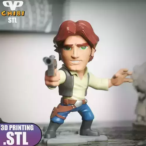 Han Solo Chibi STL for 3D Printing ChibiSTL 3DXM