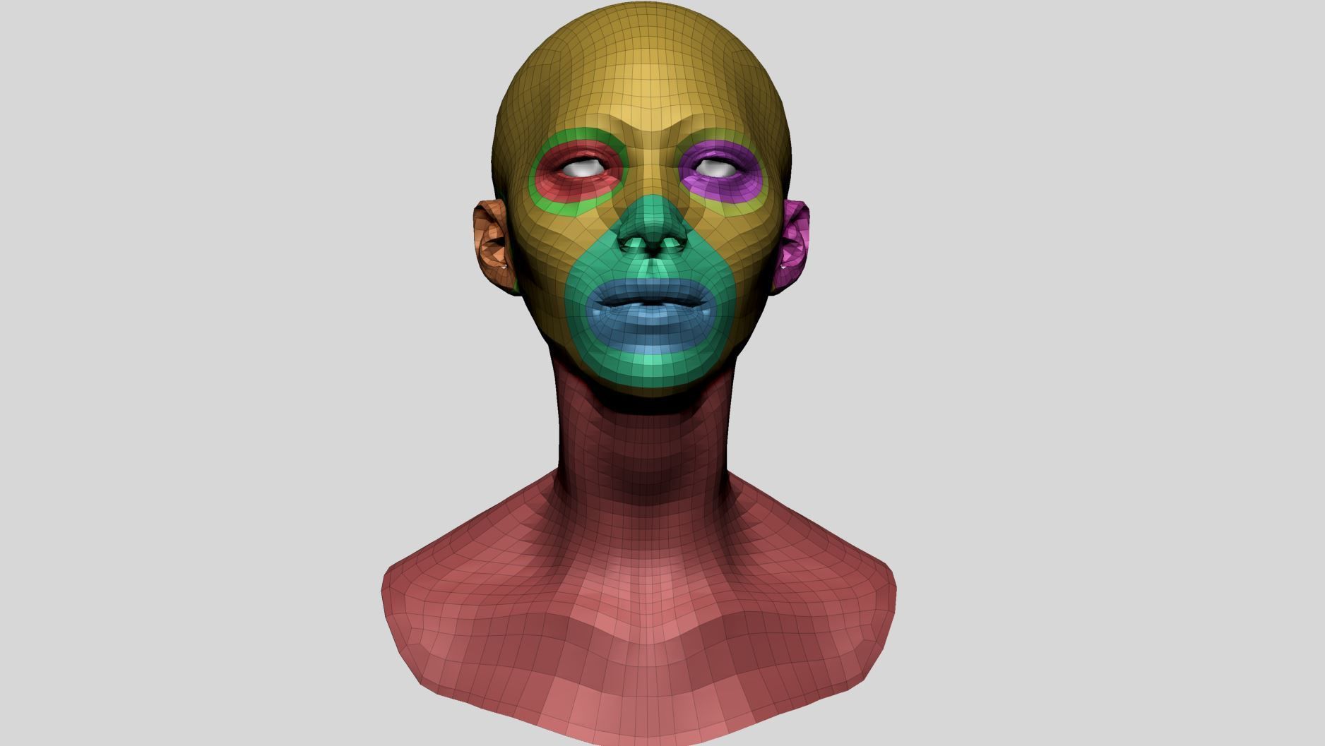 Female Head Basemesh D 3D model_15