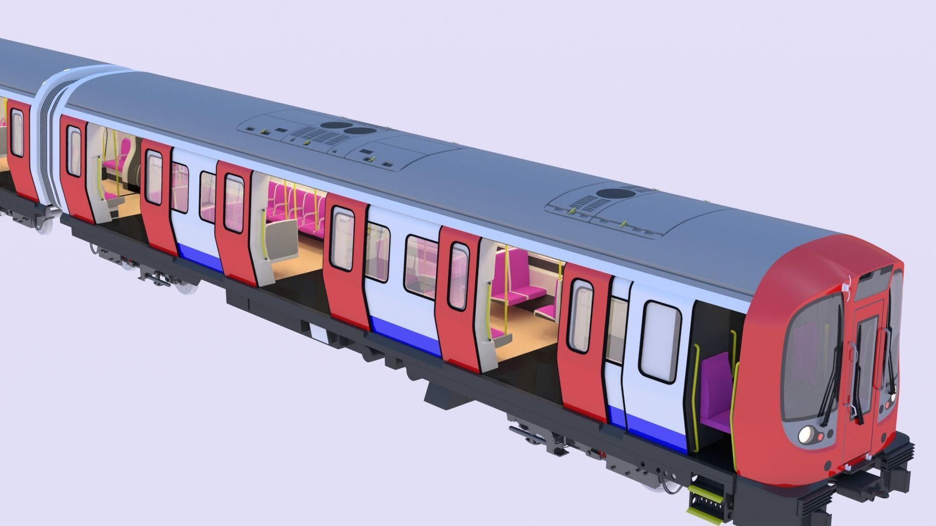 London metro train S8 3D model_14