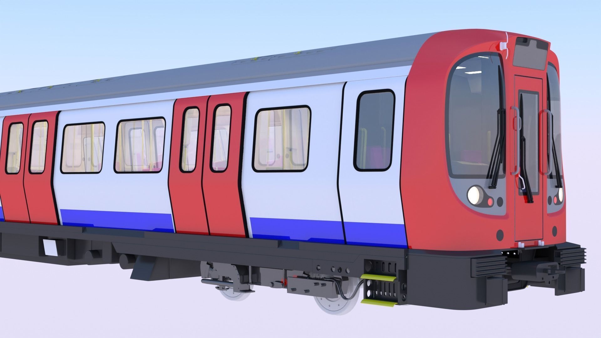 London metro train S8 3D model_16