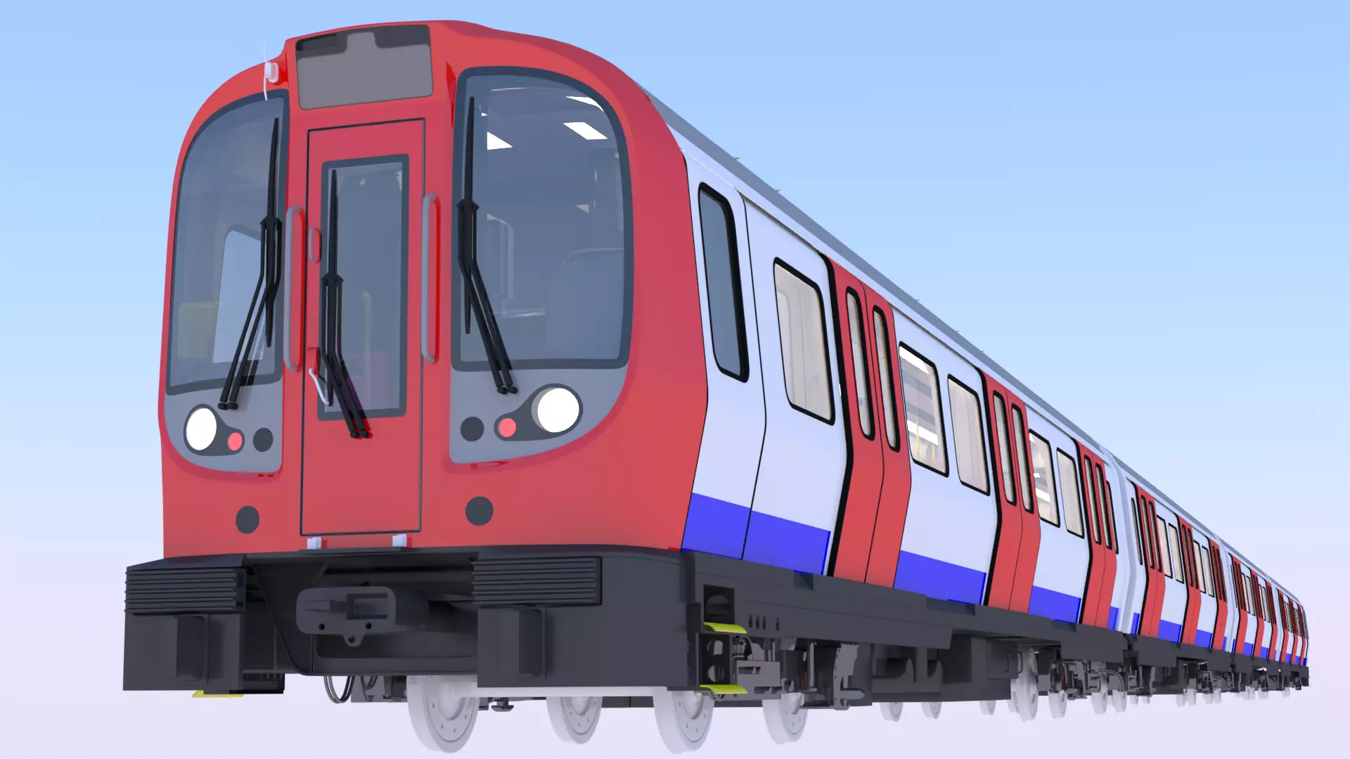 London metro train S8 3D model_4