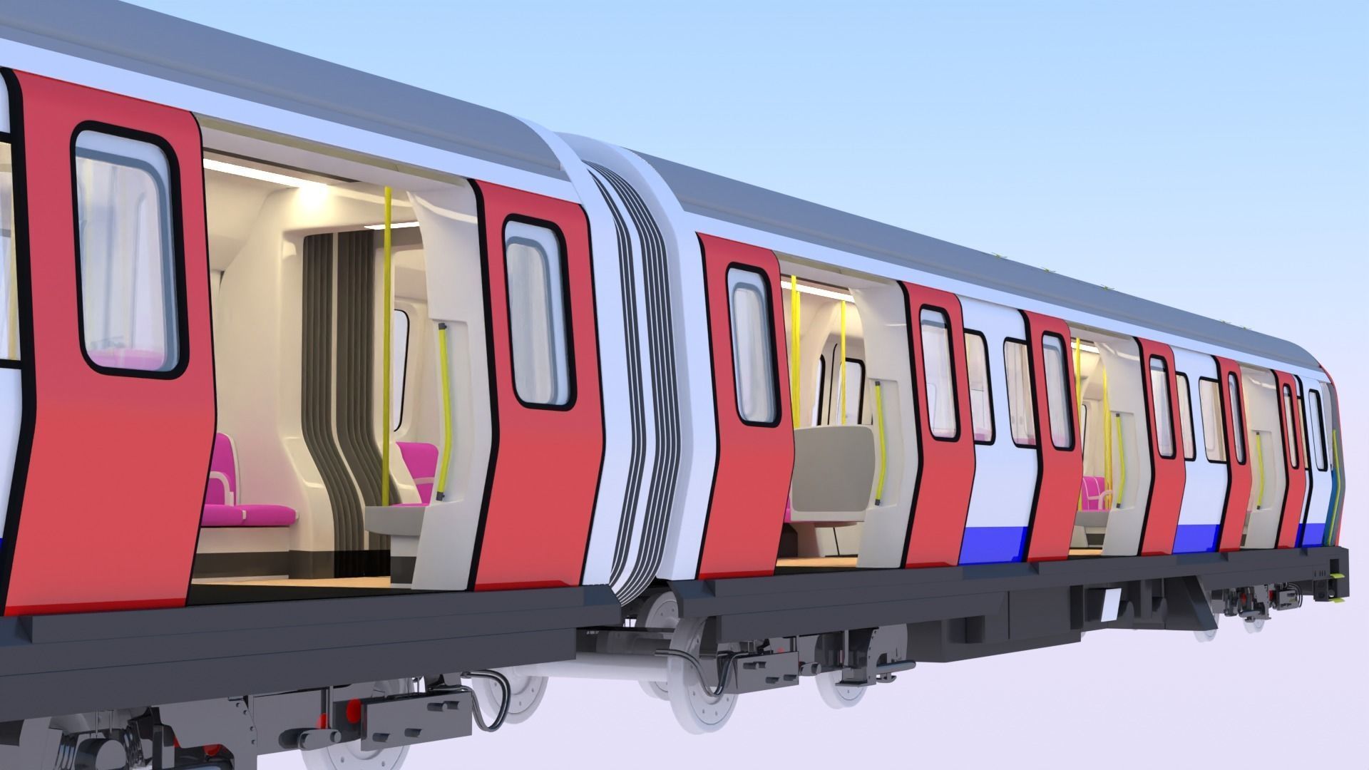 London metro train S8 3D model_6
