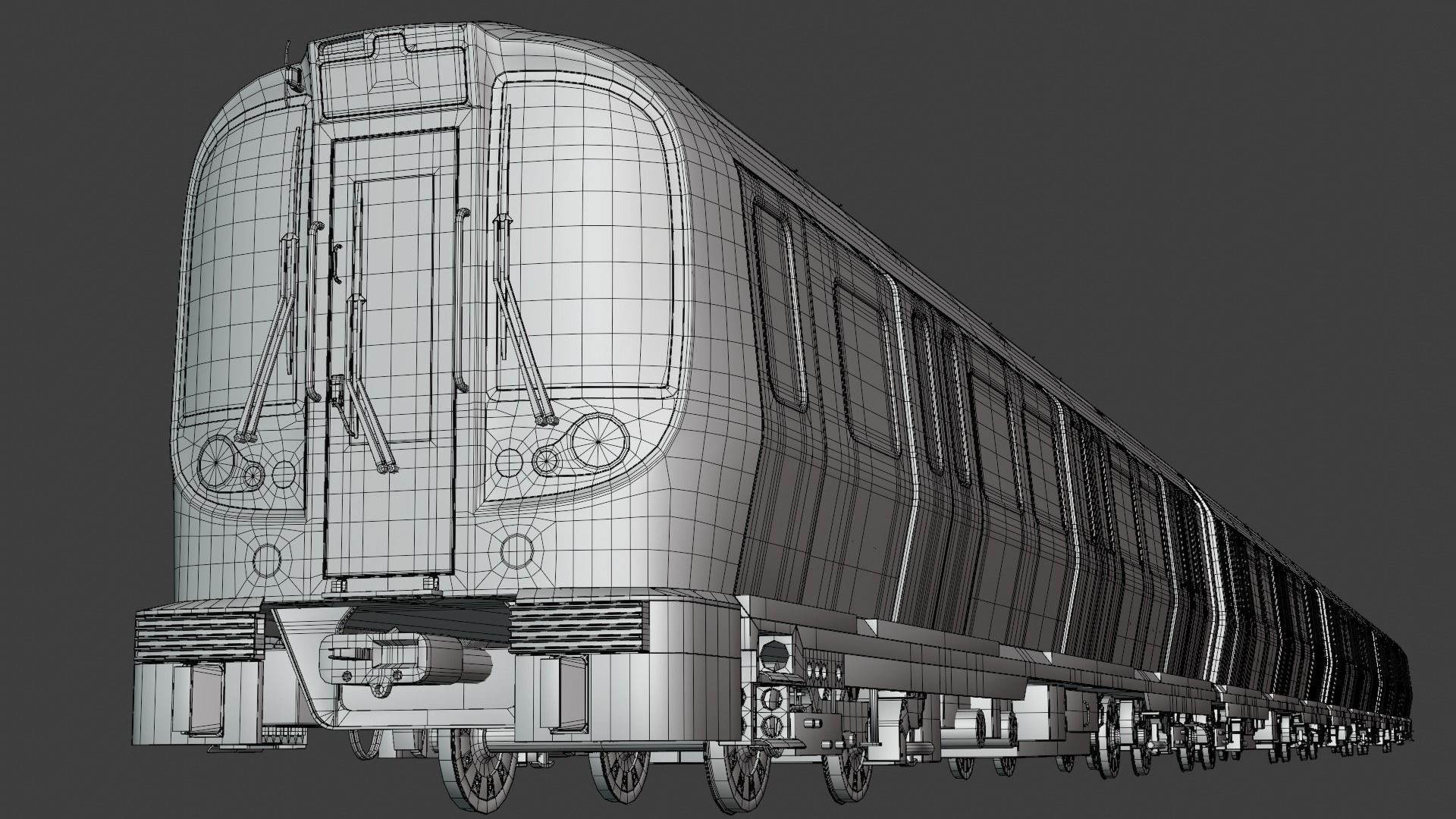 London metro train S8 3D model_5