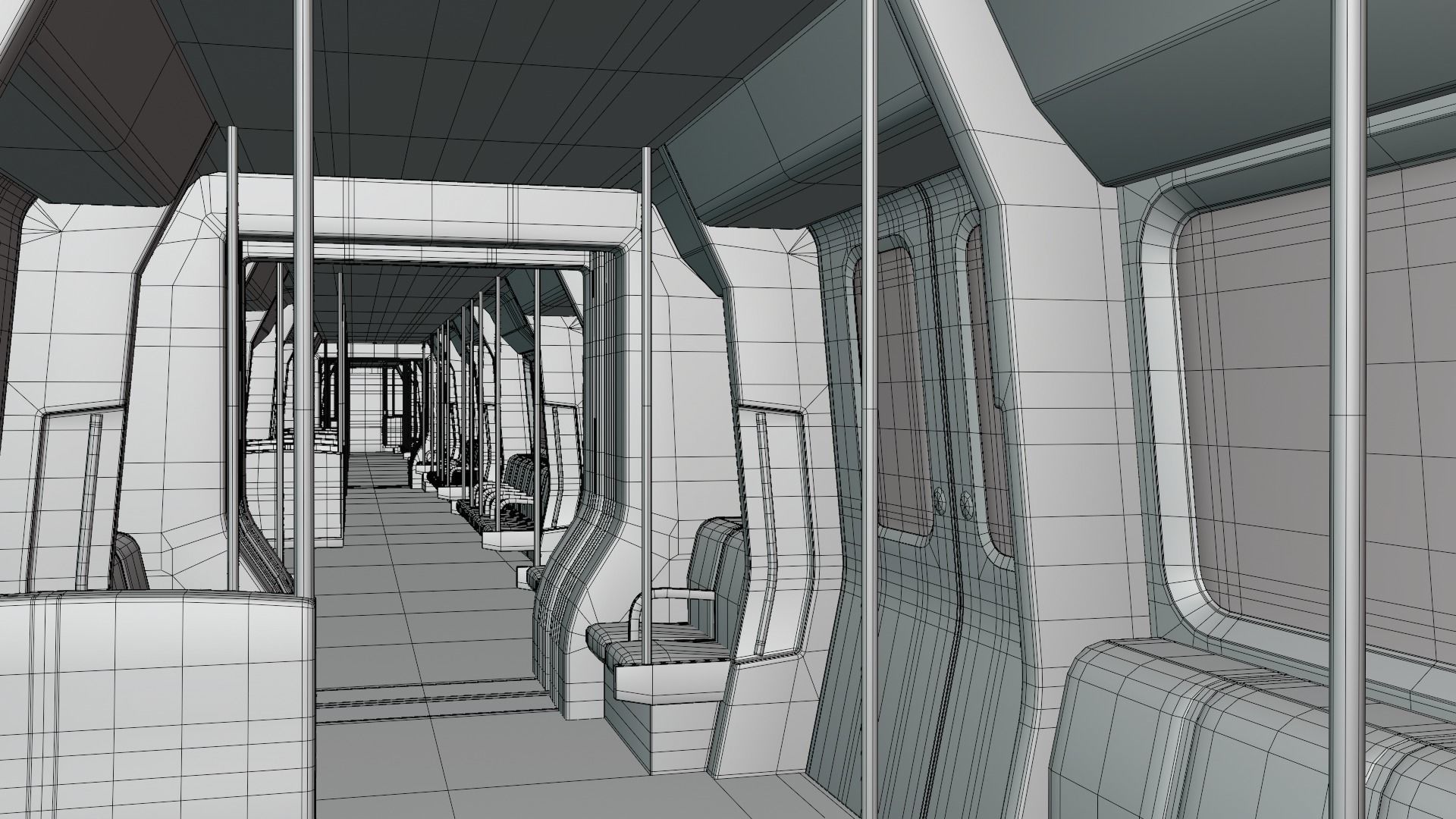London metro train S8 3D model_11