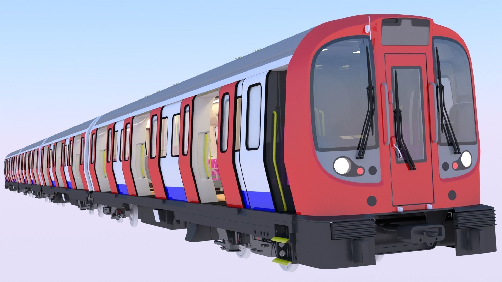 London metro train S8 3D model_1