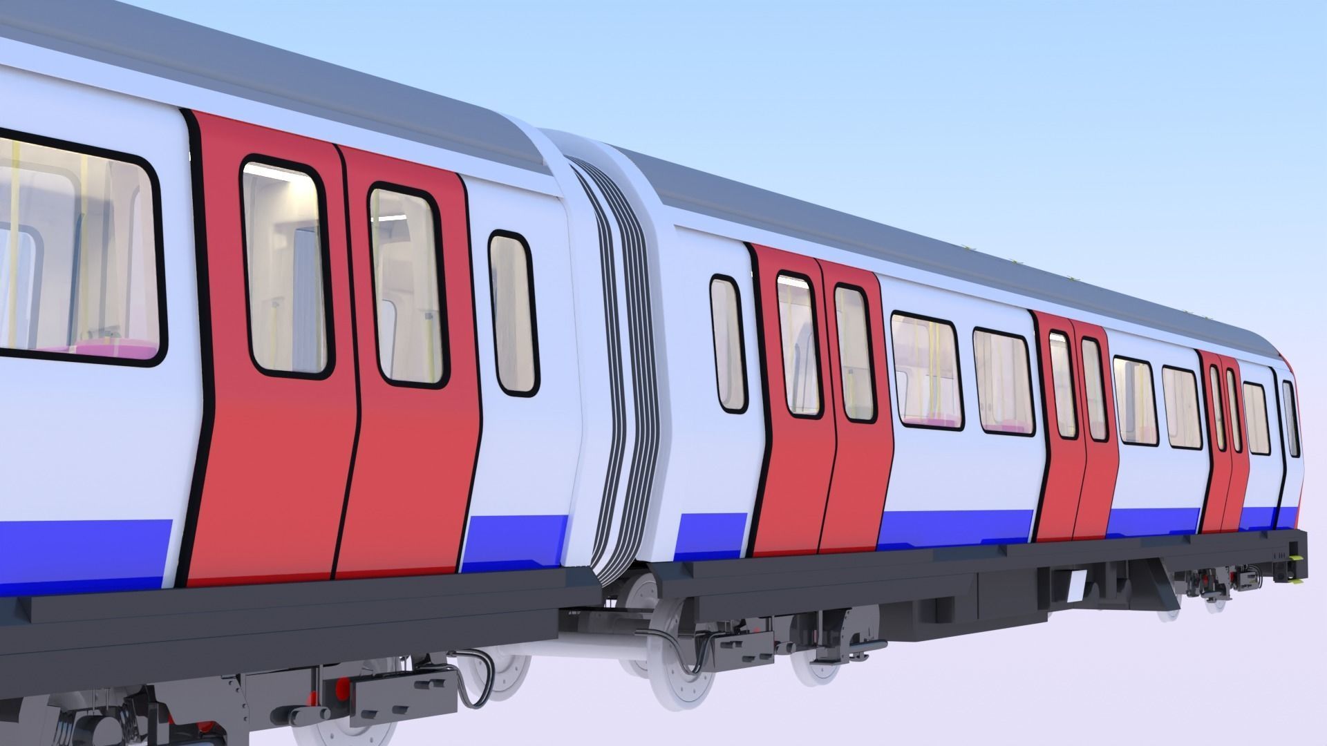 London metro train S8 3D model_7