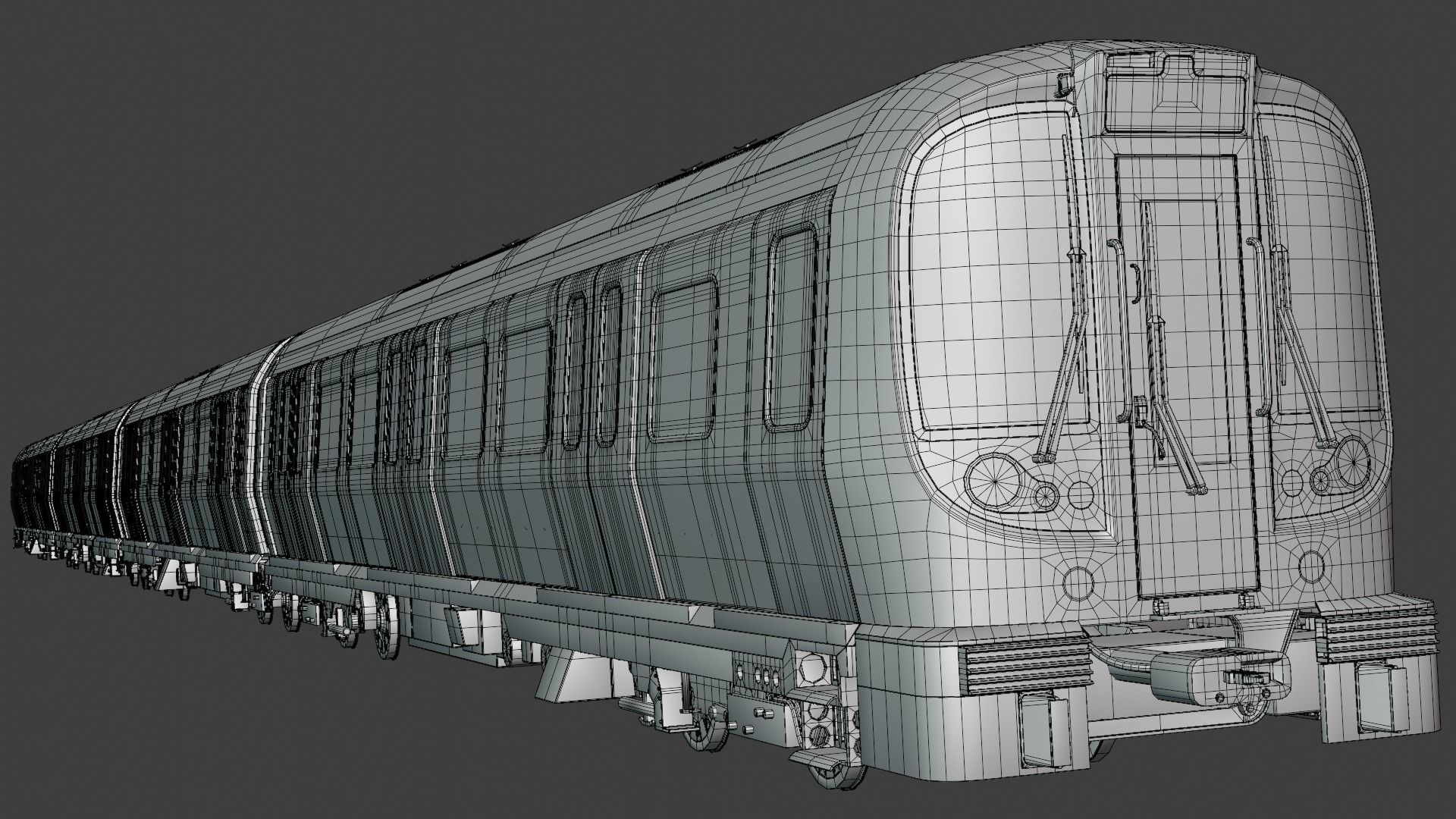 London metro train S8 3D model_2