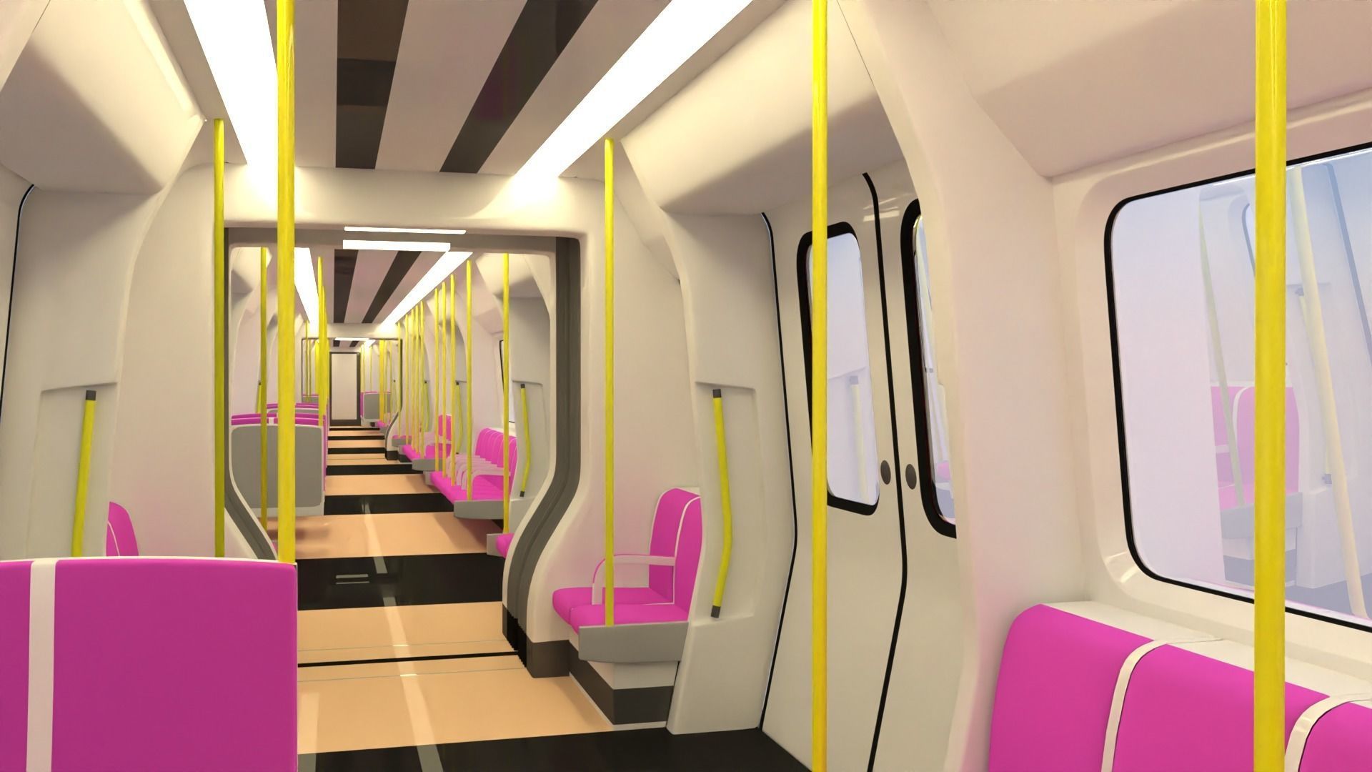 London metro train S8 3D model_10