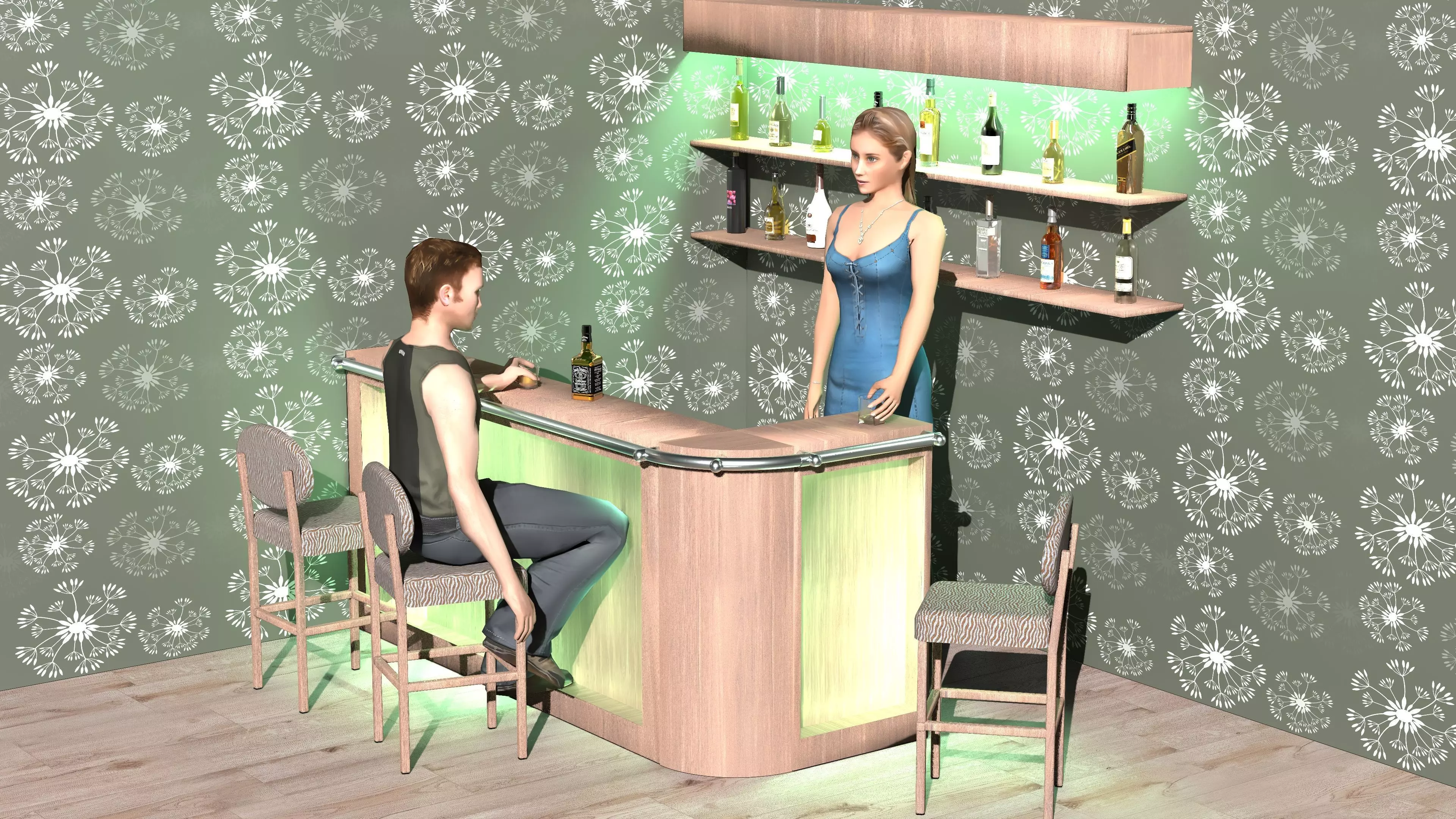American Bar 3D model