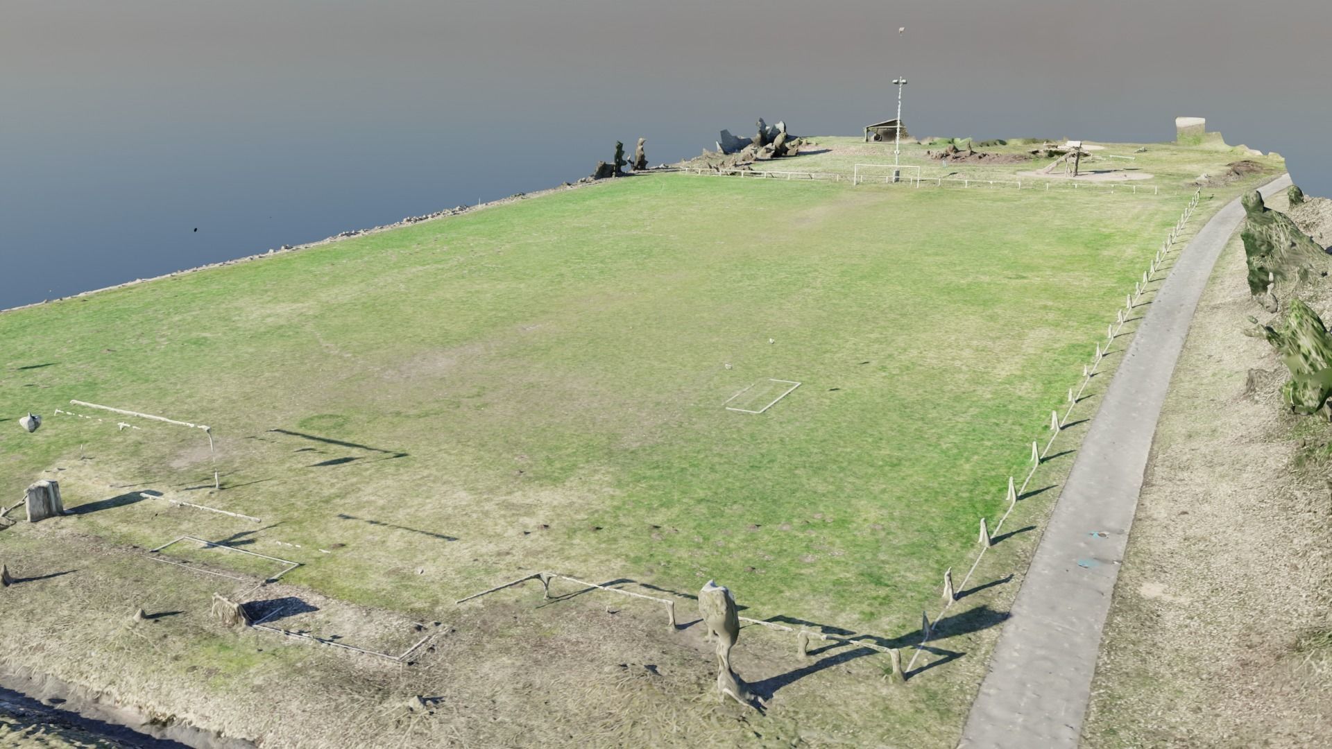 3D Scaned Football field in Germany 3D model_3