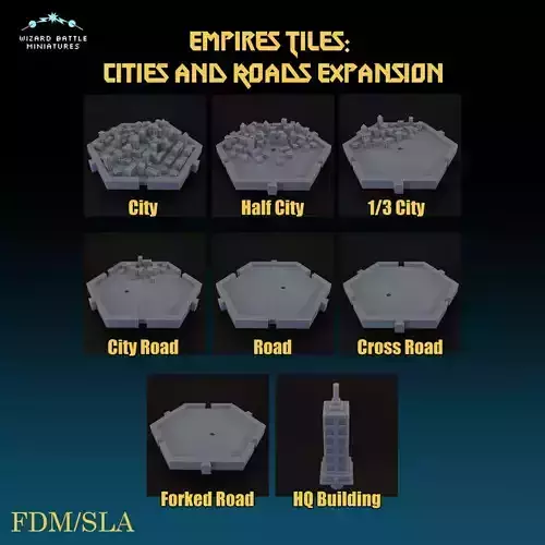 Empires Tiles Cities and Roads Expansion 3D print model