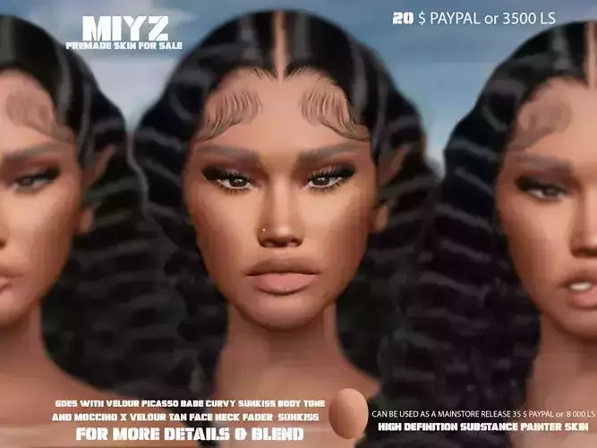 SECONDLIFE SKIN PREMADE FOR SALE 